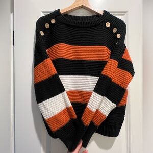 Texture striped sweater